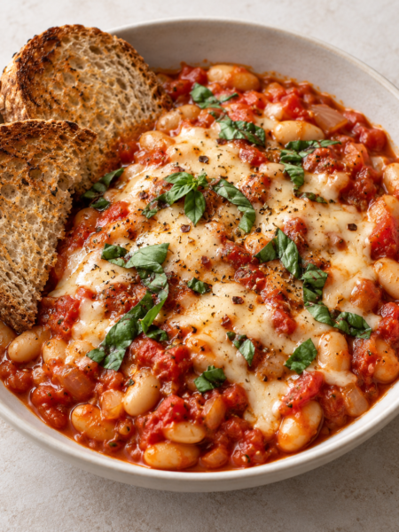 Cheesy Vegan Pizza Beans (30 Minutes!), prepared with the VanChop recipe ingredients