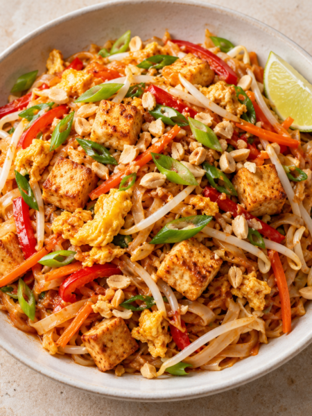 Quick Korean Pad Thai Noodles, prepared with the VanChop recipe ingredients