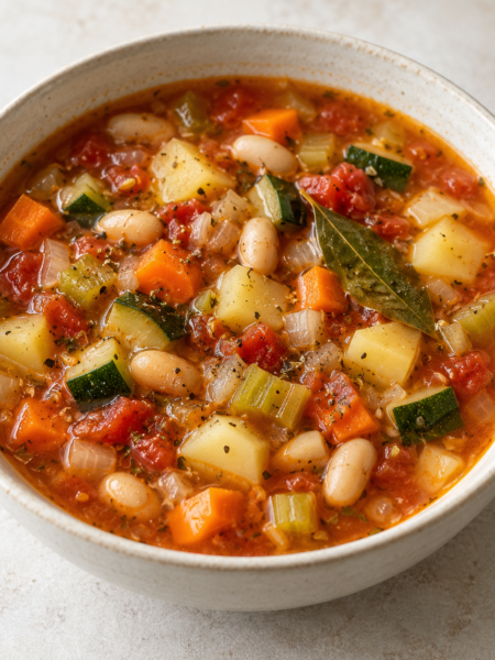 Simple But Perfect Vegetable Soup, prepared with the VanChop recipe ingredients