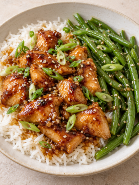 Teriyaki Chicken, prepared with the VanChop recipe ingredients